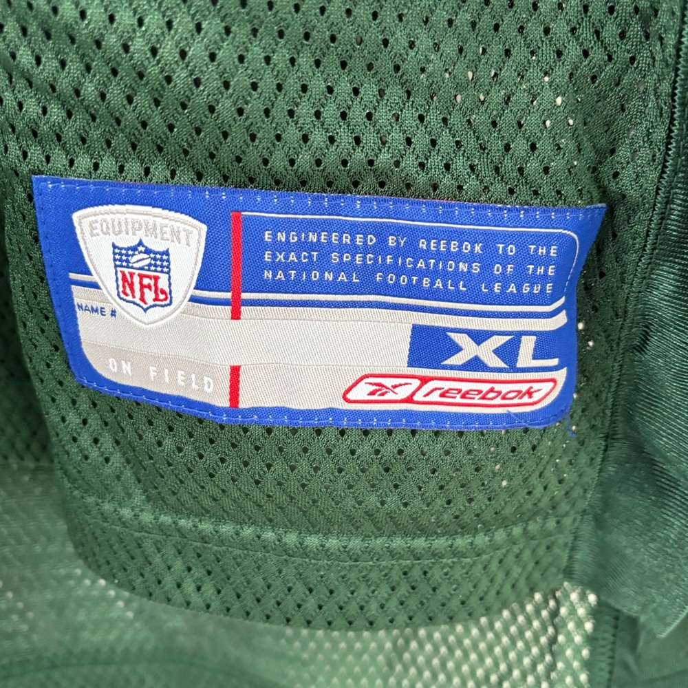 Reebok Men’s Size XL NFL Equipment Green Bay Packers Favre 4 Football Jersey NWT - Picture 7 of 12